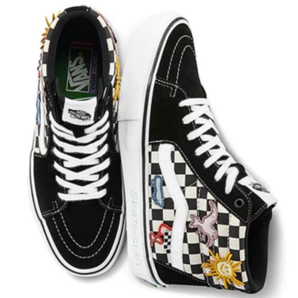 VANS X SKATEISTAN limited edition collab  pro skate shoes mens or womens sk8-hi - Picture 4 of 16